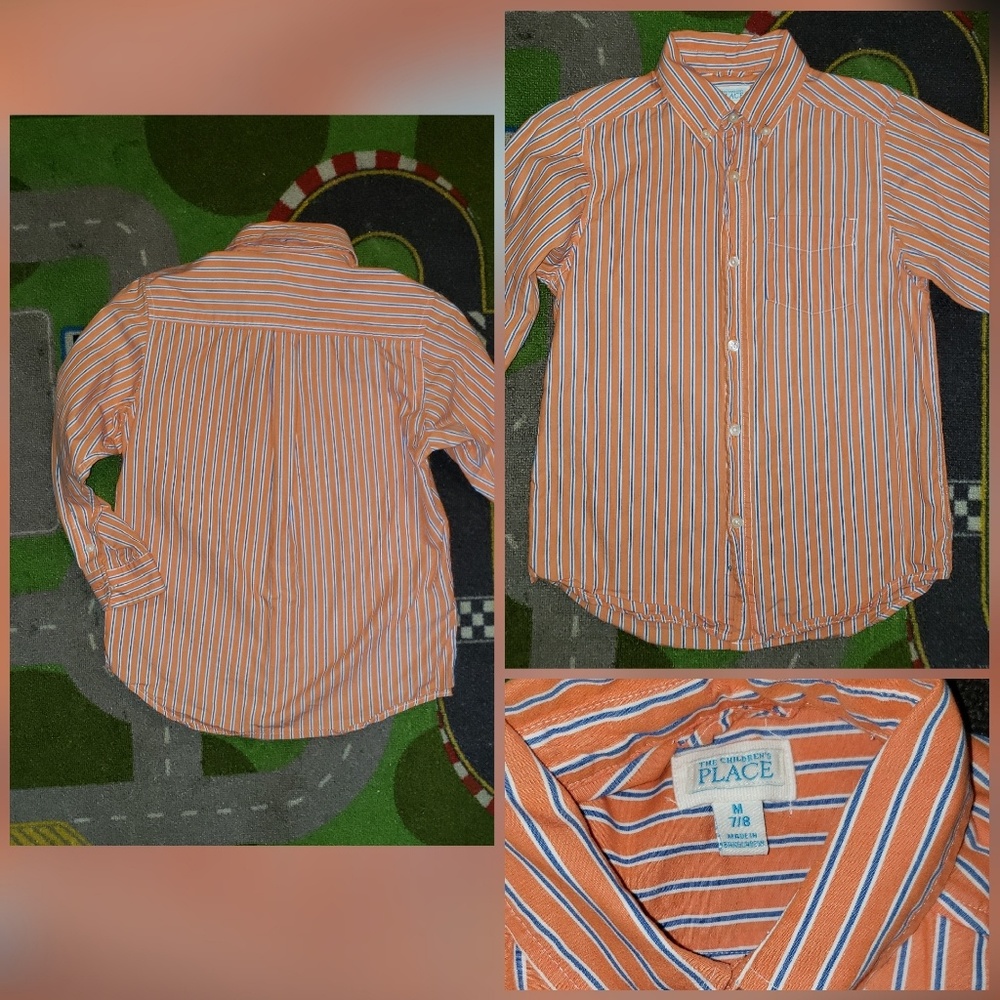 Stripped boys button down shirt